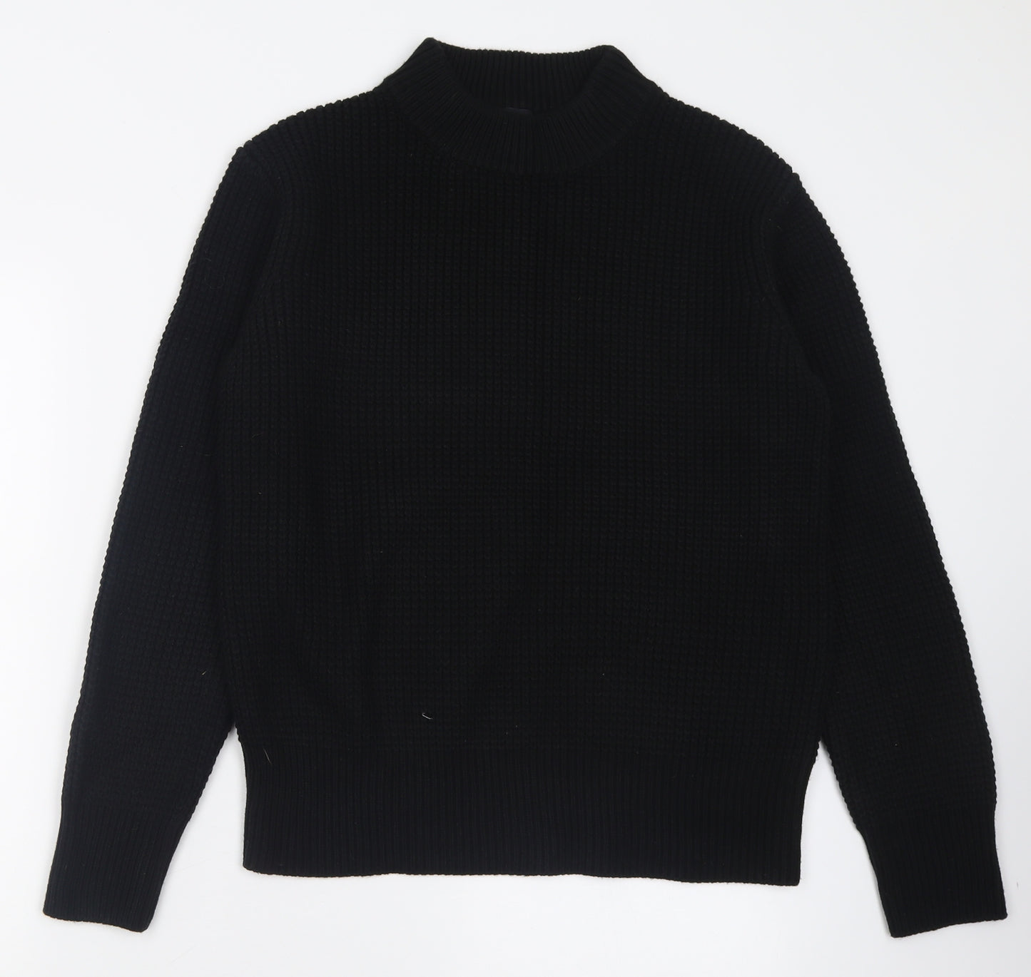River Island Mens Black High Neck  Acrylic Pullover Jumper Size M
