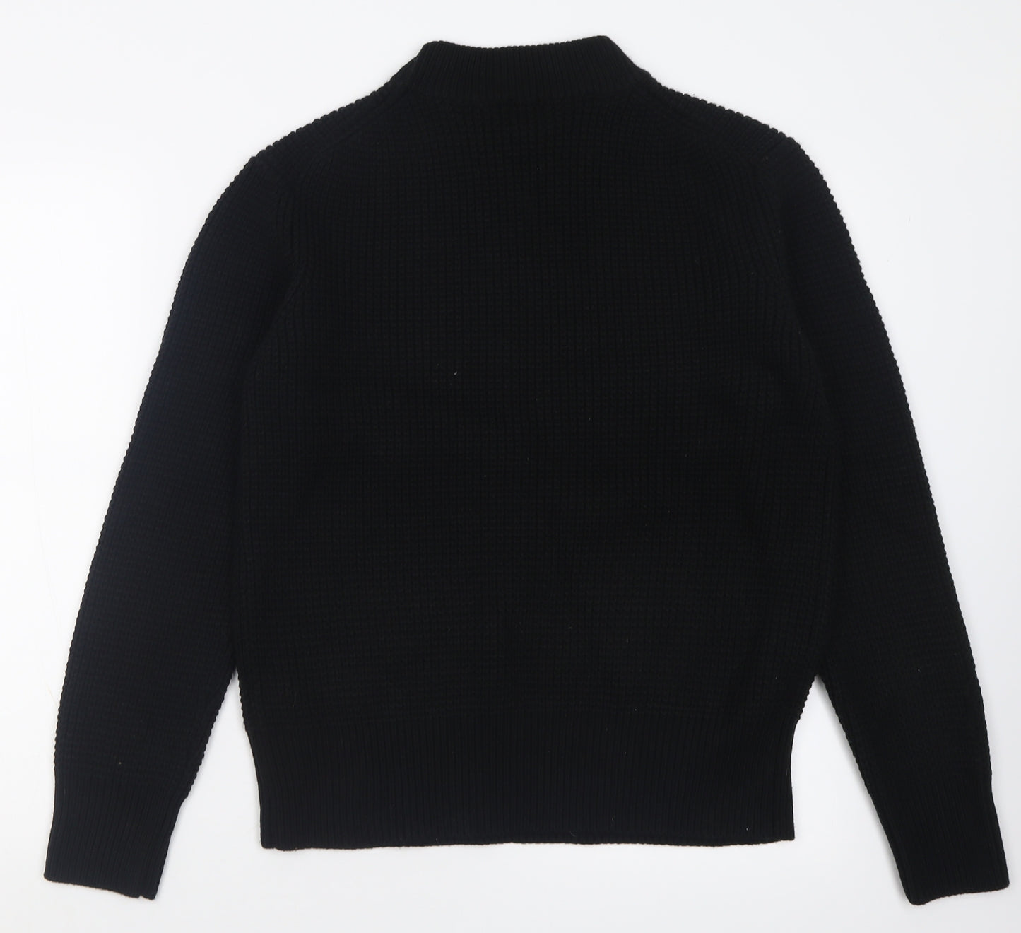 River Island Mens Black High Neck  Acrylic Pullover Jumper Size M