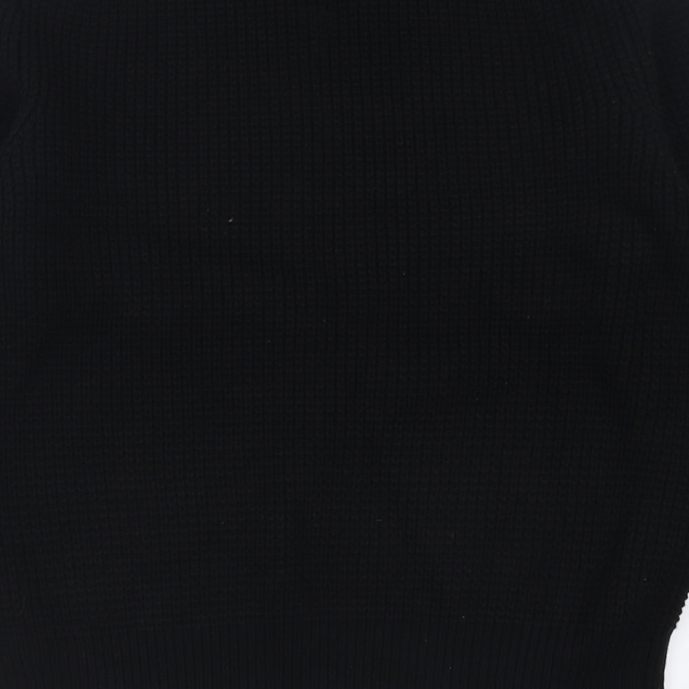 River Island Mens Black High Neck  Acrylic Pullover Jumper Size M