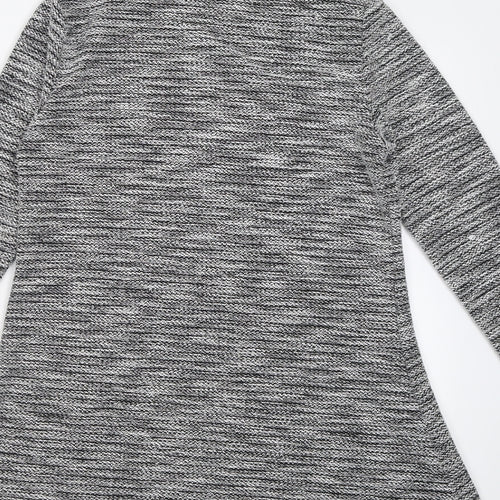 Miss Sassy Womens Silver  Polyester Fit & Flare  Size S  Roll Neck Pullover