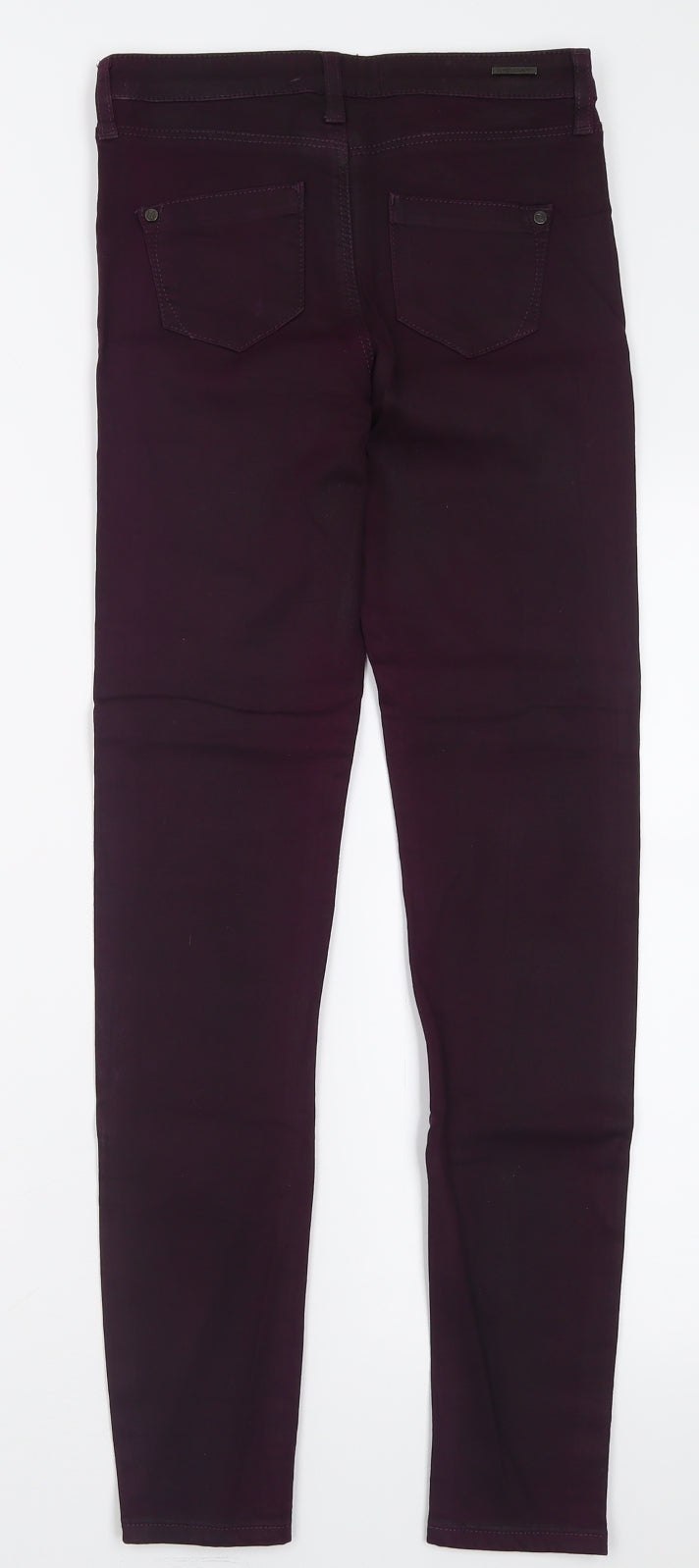 River Island Womens Purple  Viscose Skinny Jeans Size 8 L29 in Regular Button