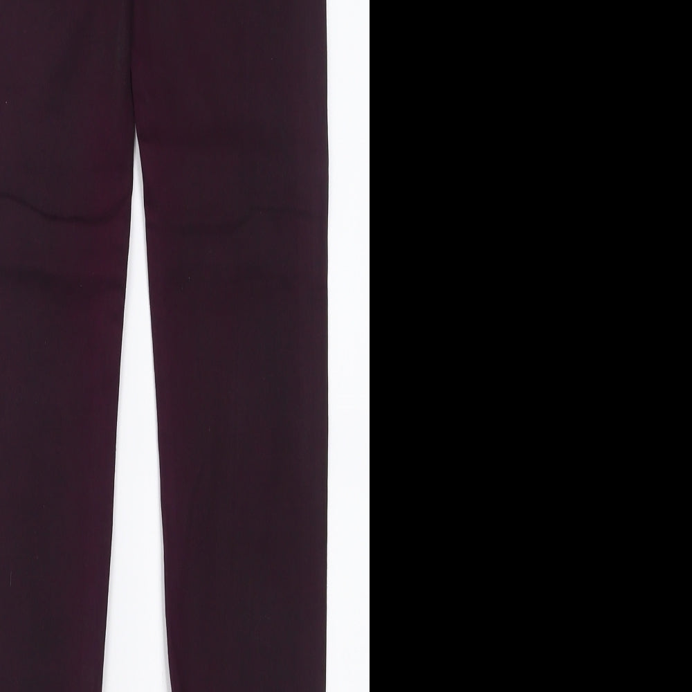 River Island Womens Purple  Viscose Skinny Jeans Size 8 L29 in Regular Button