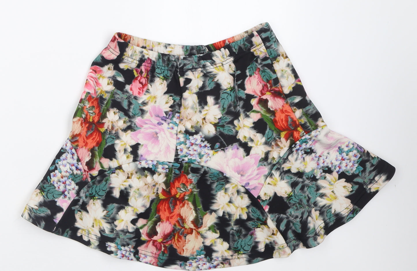 Warehouse Womens Multicoloured Floral Polyester Flare Skirt Size 12