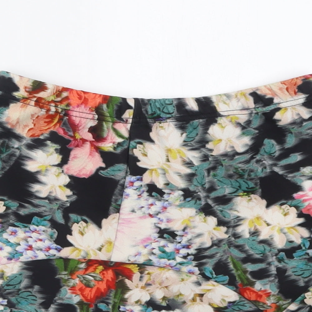 Warehouse Womens Multicoloured Floral Polyester Flare Skirt Size 12