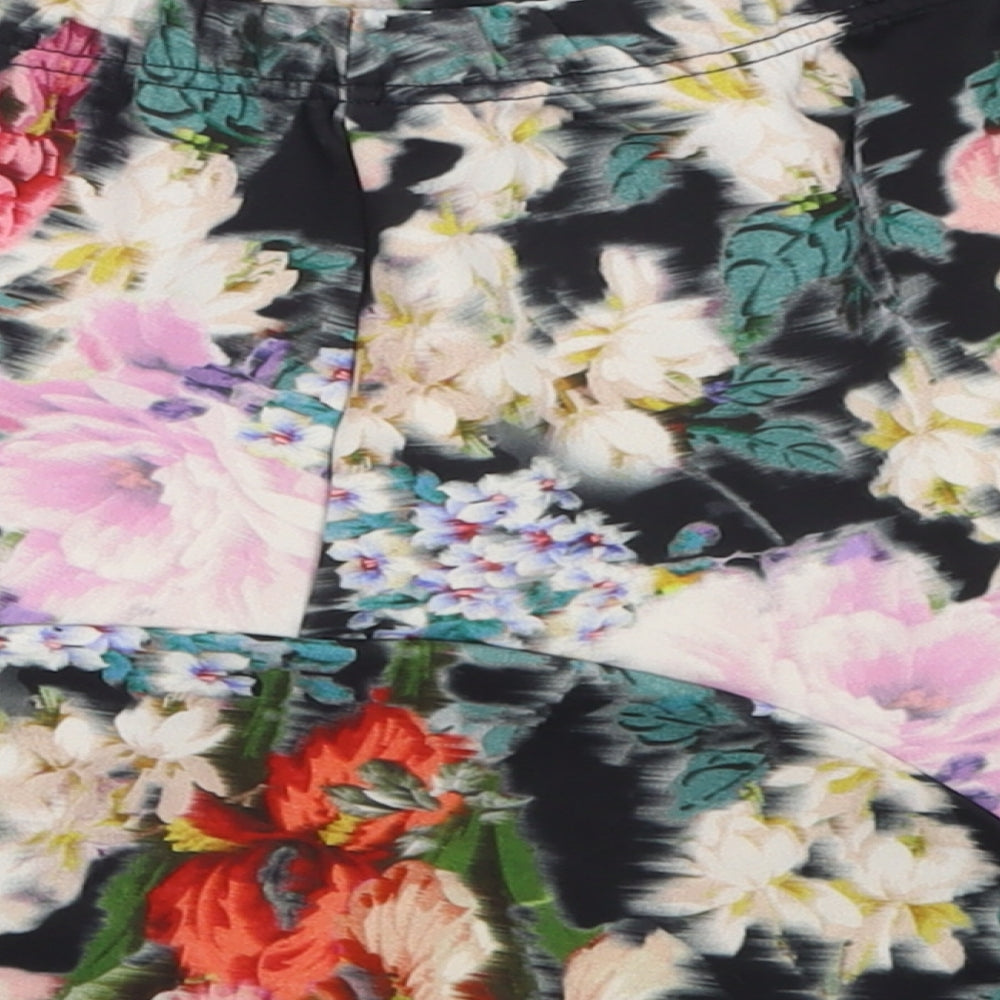 Warehouse Womens Multicoloured Floral Polyester Flare Skirt Size 12