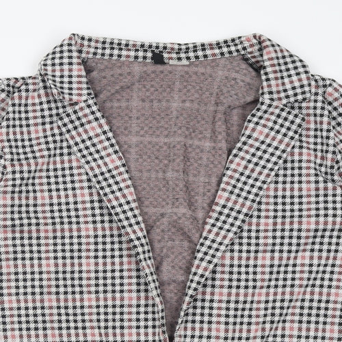 h^m Womens Grey Plaid  Jacket Blazer Size S