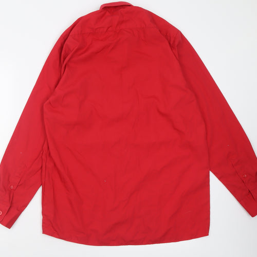 Banner Boys Red  Polyacrylate Fibre Basic Button-Up Size L Collared Button