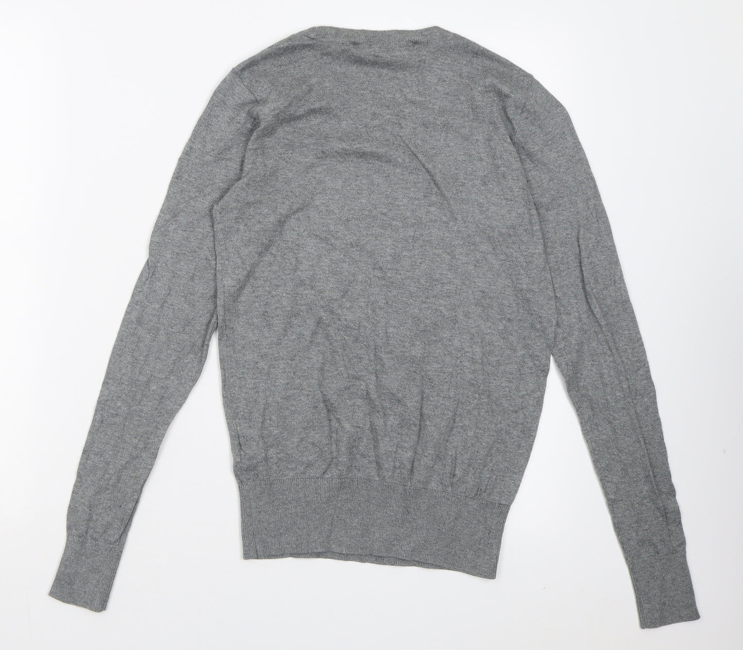 French Connection Womens Grey Crew Neck  Cotton Pullover Jumper Size XS   - Owl