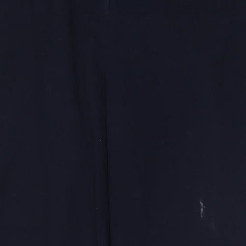 M&Co Womens Blue  Polyester Trousers  Size 18 L29 in Regular Hook & Eye