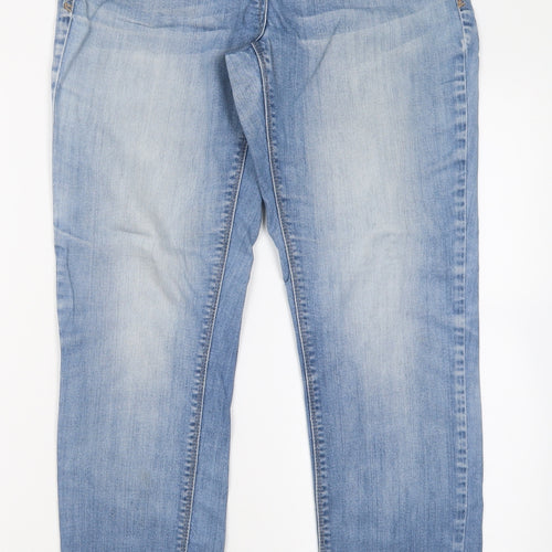 Red Herring Womens Blue  Cotton Straight Jeans Size 10 L29 in Relaxed Button