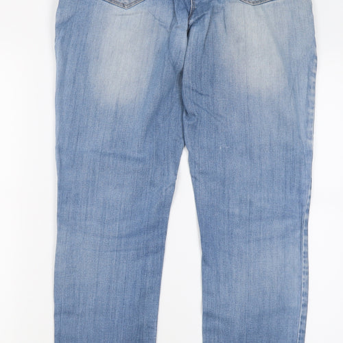 Red Herring Womens Blue  Cotton Straight Jeans Size 10 L29 in Relaxed Button