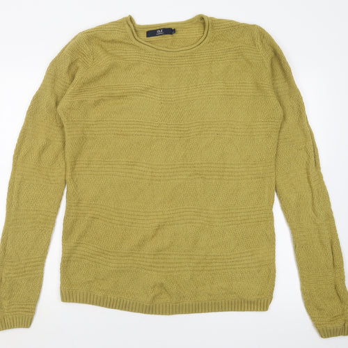 EWM Womens Green Crew Neck  Acrylic Pullover Jumper Size 18