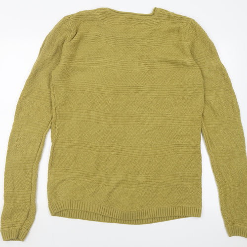 EWM Womens Green Crew Neck  Acrylic Pullover Jumper Size 18