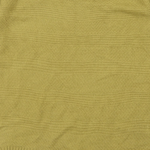 EWM Womens Green Crew Neck  Acrylic Pullover Jumper Size 18