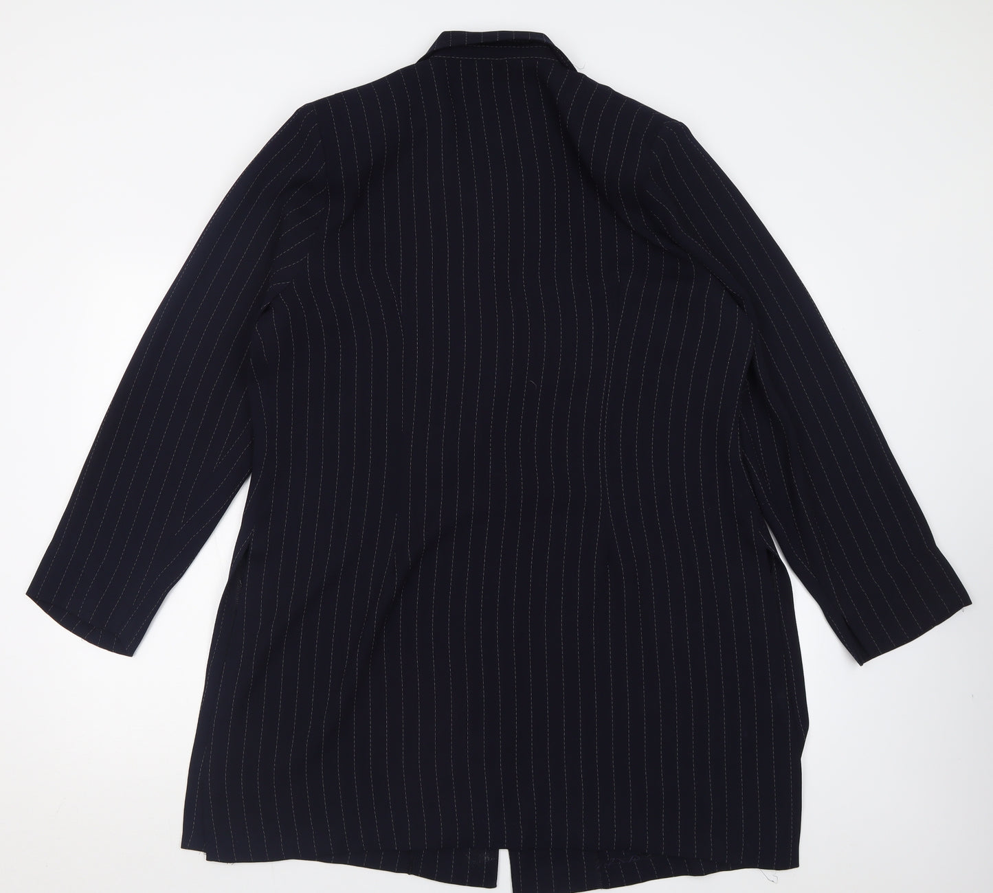 Roman Womens Black Striped  Jacket Blazer Size 20  Button