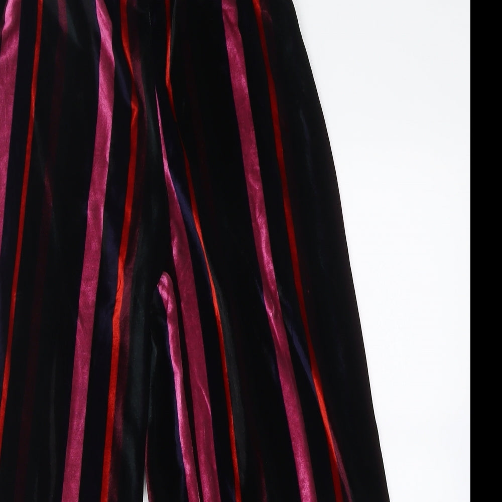 New Look Girls Purple Striped Polyester Cropped Trousers Size 13 Years  Regular Pullover