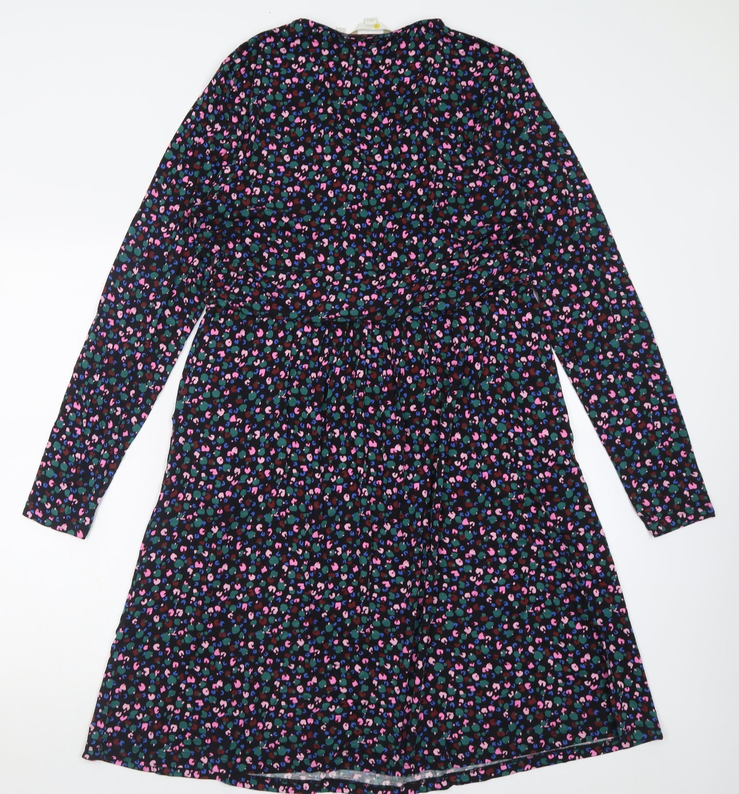 Boden Womens Multicoloured Geometric Viscose Fit & Flare  Size 16  V-Neck Pullover - sailing boats