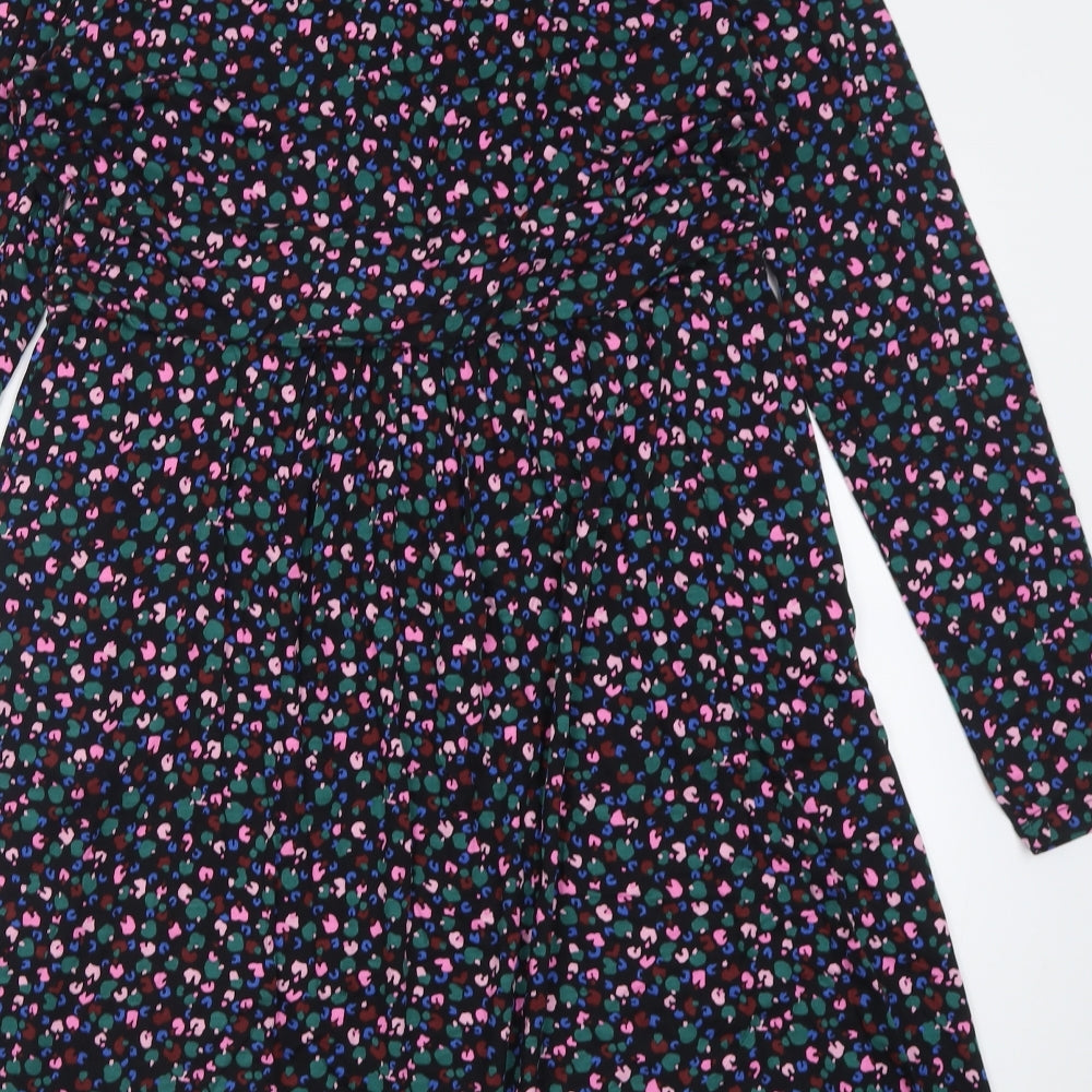 Boden Womens Multicoloured Geometric Viscose Fit & Flare  Size 16  V-Neck Pullover - sailing boats