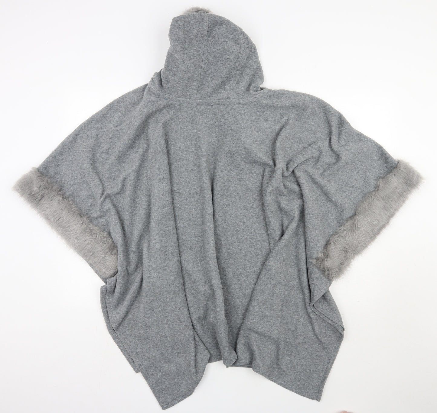 F&F Womens Grey   Jacket Poncho One Size  Hook & Eye
