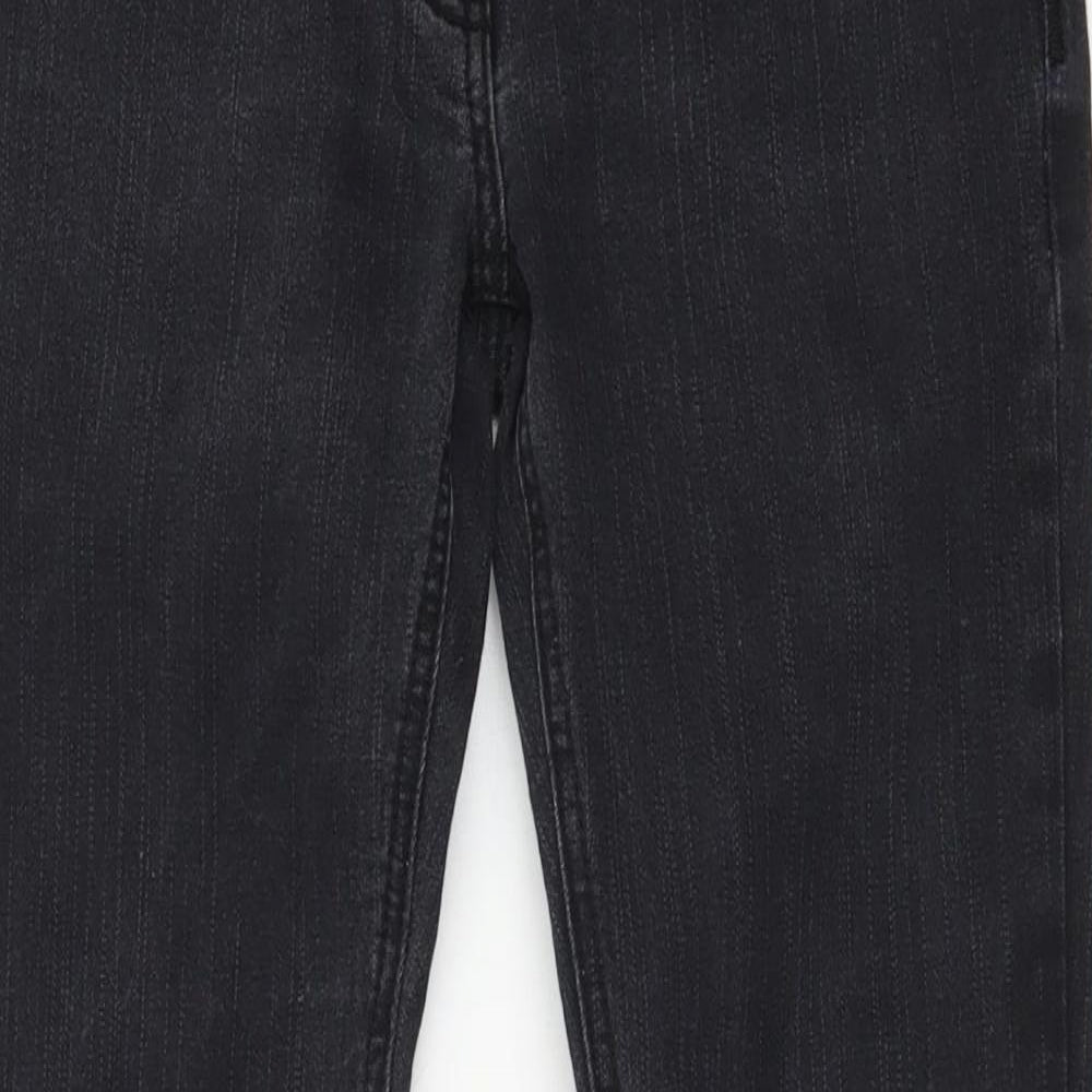 Parisian  Womens Black  Cotton Boyfriend Jeans Size 10 L29 in Regular Zip