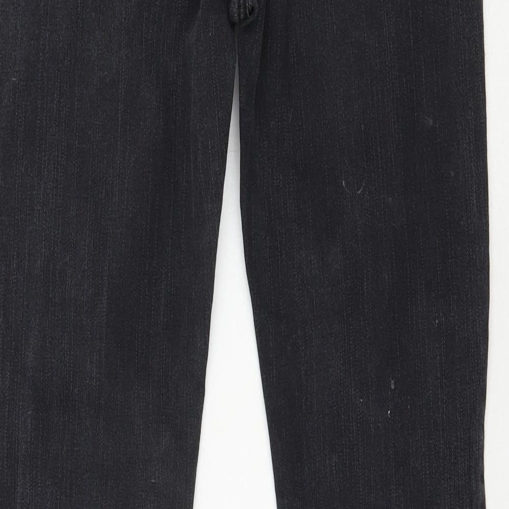 Parisian  Womens Black  Cotton Boyfriend Jeans Size 10 L29 in Regular Zip
