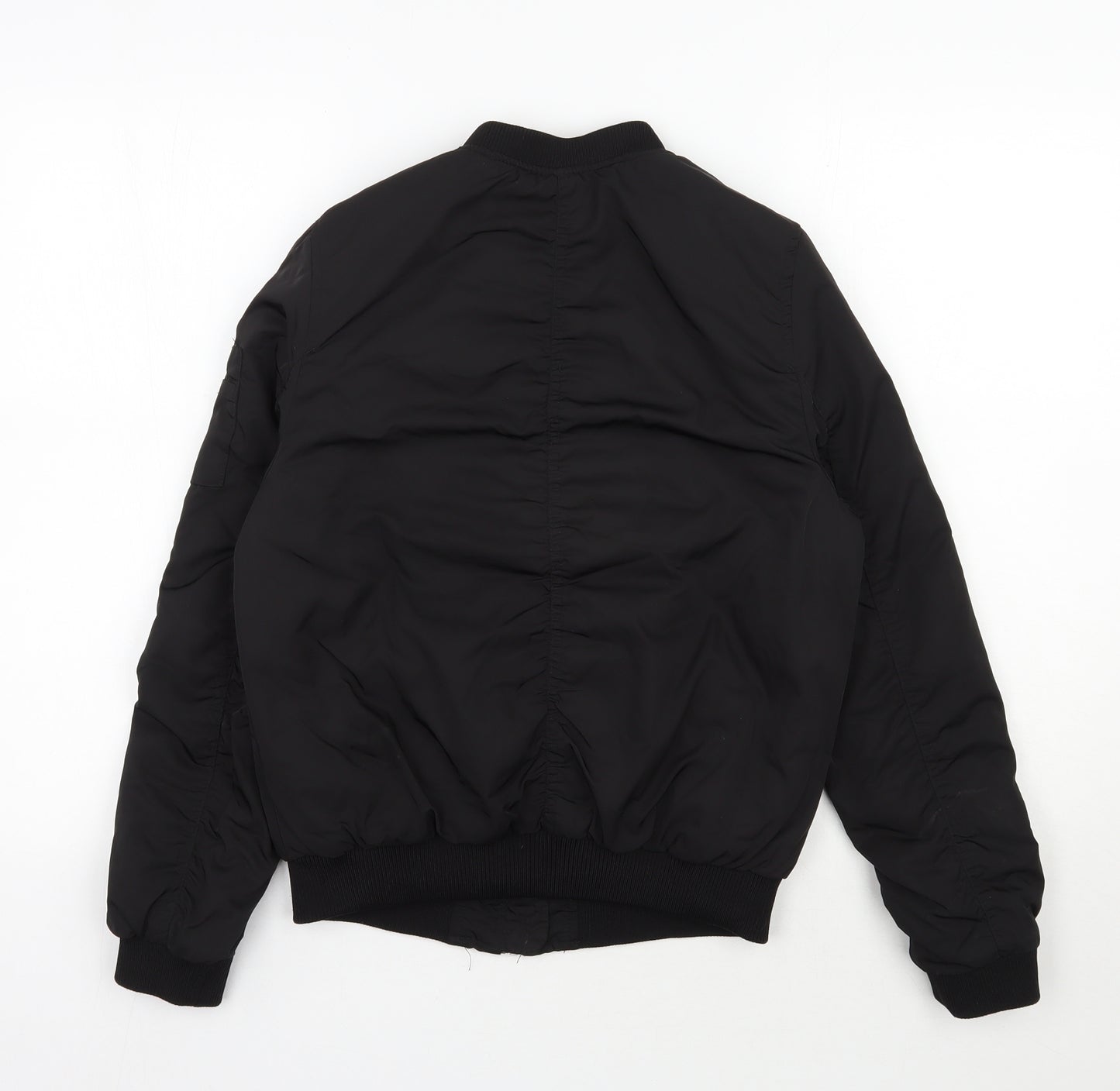 H&M Girls Black   Puffer Jacket Jacket Size 12 Years  Zip