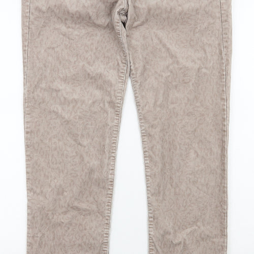 Gap Womens Beige Animal Print Cotton Straight Jeans Size 30 in L29.5 in Regular Zip