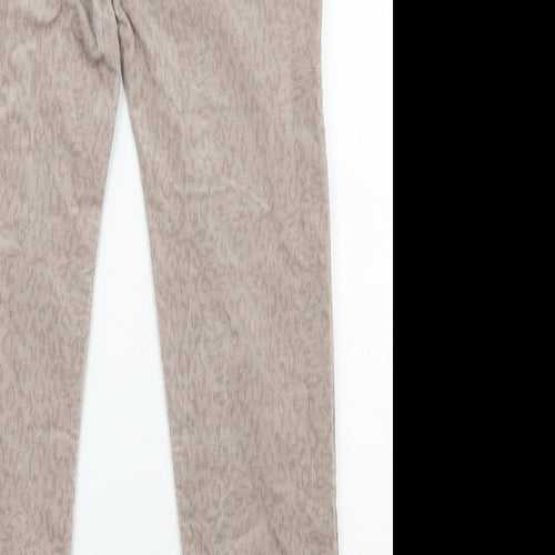 Gap Womens Beige Animal Print Cotton Straight Jeans Size 30 in L29.5 in Regular Zip