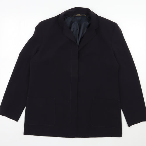 Marks and Spencer Womens Black  Polyester Jacket Blazer Size 16