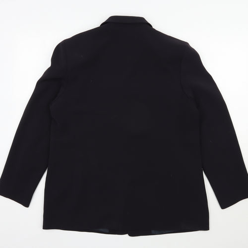 Marks and Spencer Womens Black  Polyester Jacket Blazer Size 16