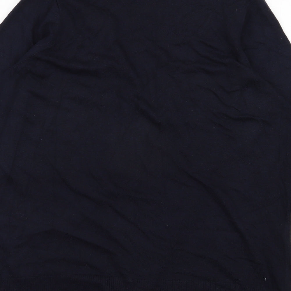 F&F Womens Blue V-Neck  Polyester Cardigan Jumper Size 16