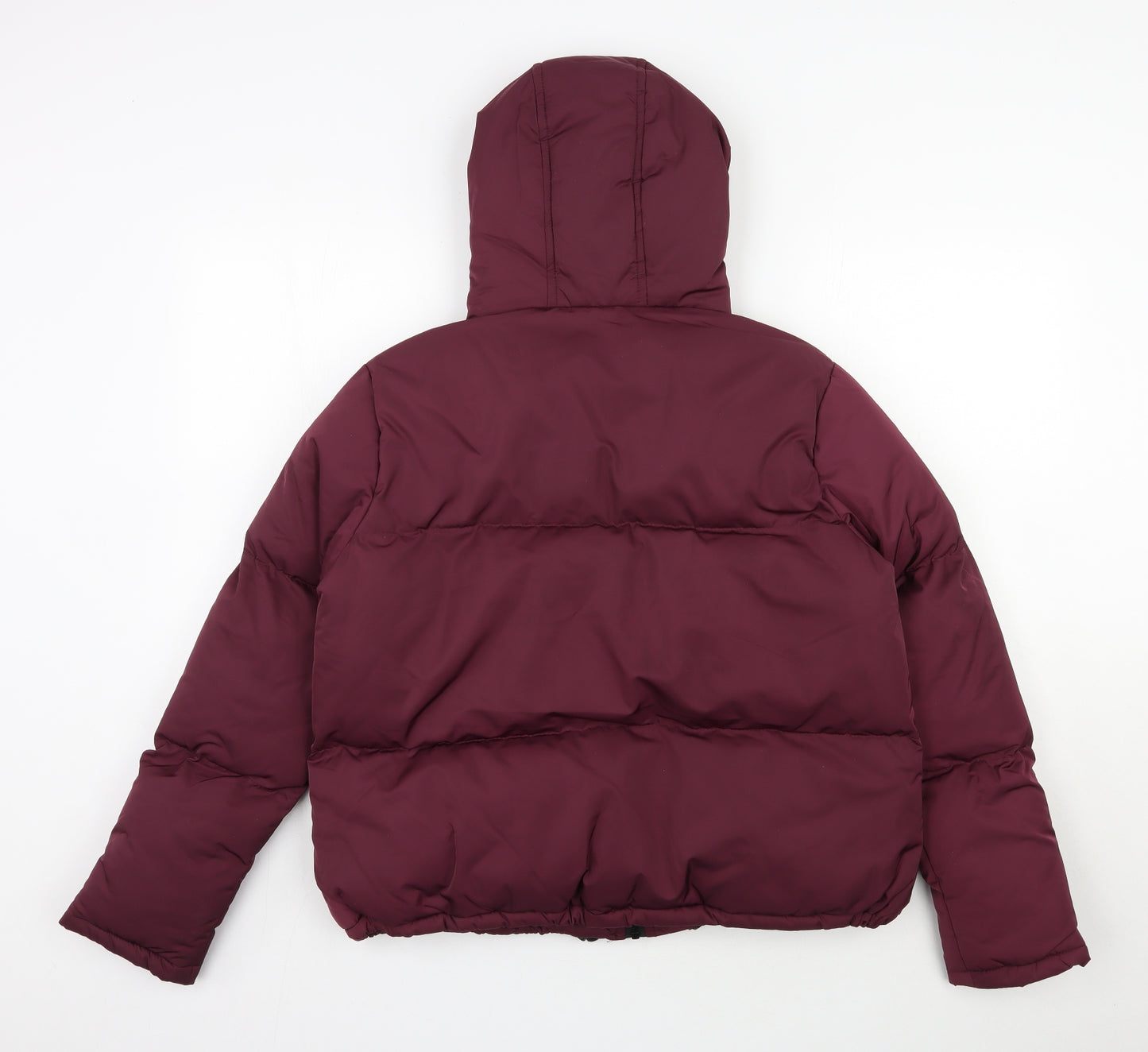 Brave Soul Womens Purple   Puffer Jacket Jacket Size 10  Zip