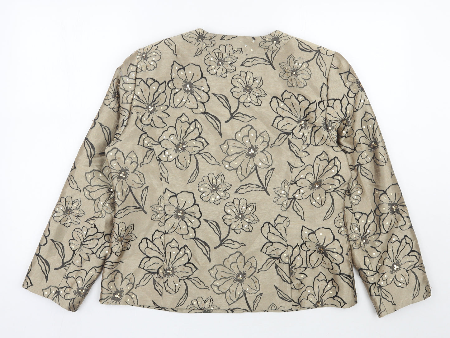 Eastex Womens Gold Flecked Polyester Jacket Blazer Size 14