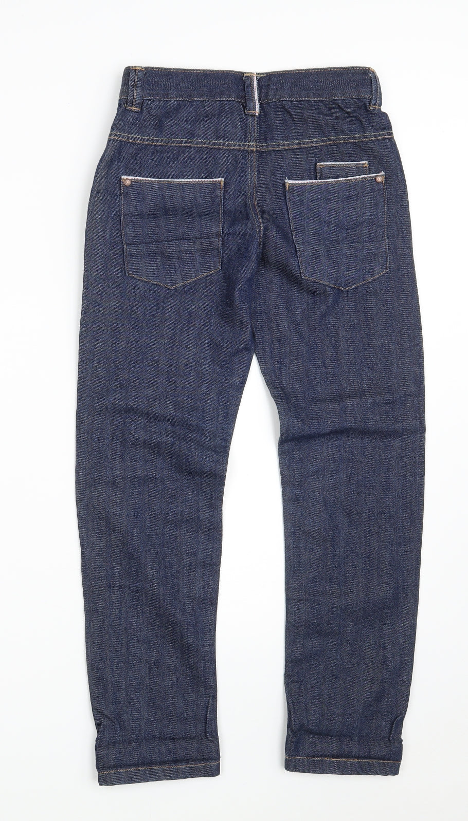 George Boys Blue  100% Cotton Straight Jeans Size 9-10 Years  Regular Zip