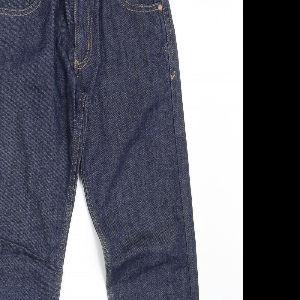 George Boys Blue  100% Cotton Straight Jeans Size 9-10 Years  Regular Zip