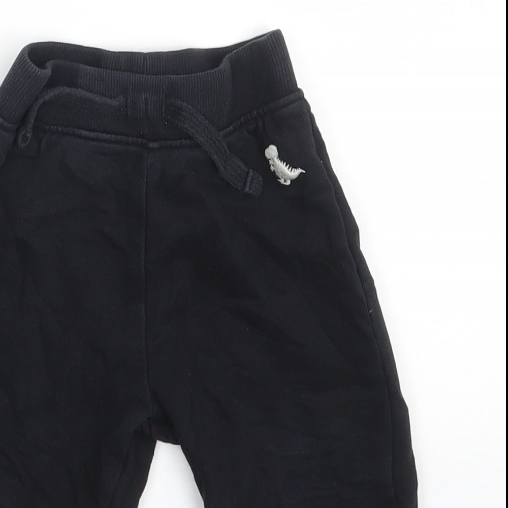 Dunnes Stores Baby Black  Cotton Jogger Leggings Size 12-18 Months