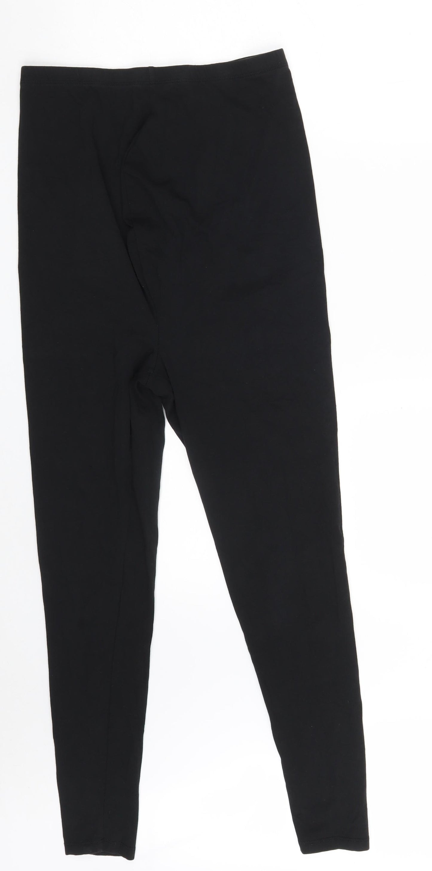 Missguided Womens Black  Cotton Jegging Leggings Size 12 L25 in