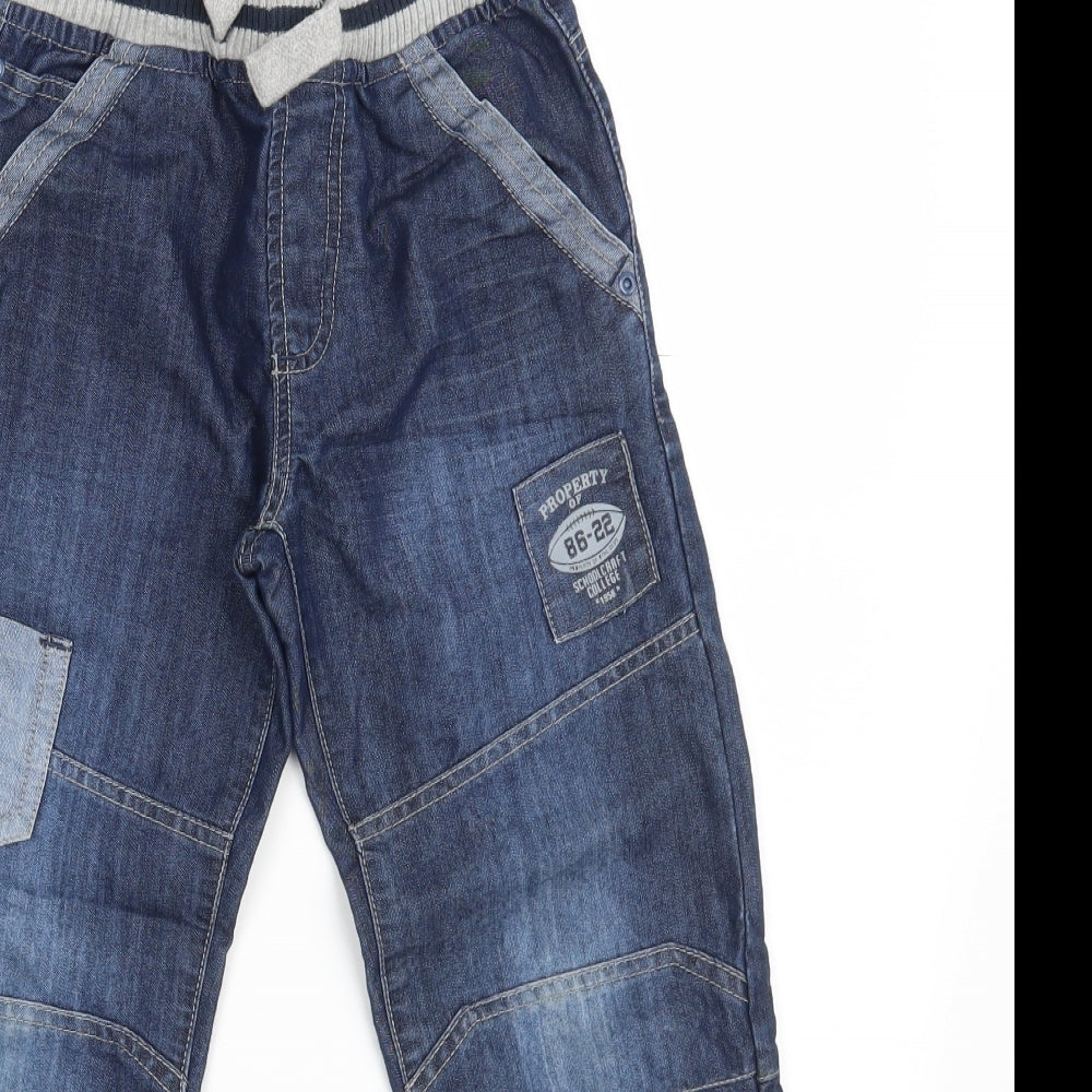 Dunnes Stores Boys Blue  Cotton Straight Jeans Size 8 Years  Regular