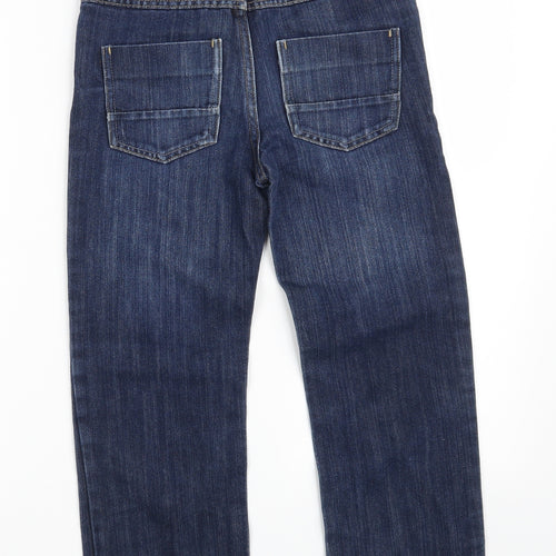 TU Boys Blue  Cotton Straight Jeans Size 9 Years  Regular Zip