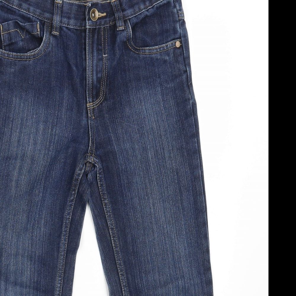 TU Boys Blue  Cotton Straight Jeans Size 9 Years  Regular Zip