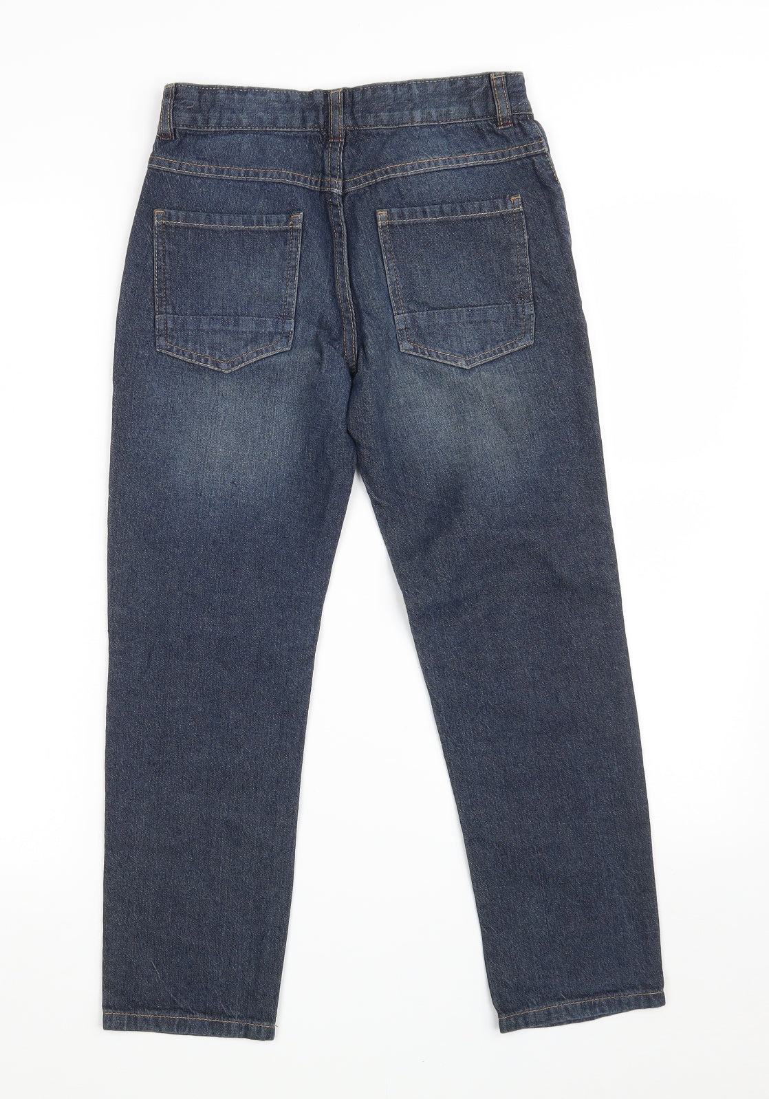 George Boys Blue  100% Cotton Straight Jeans Size 9 Years  Regular Zip