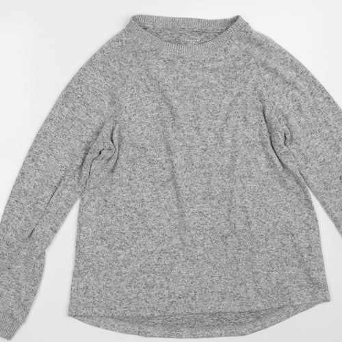 Primark Womens Grey Round Neck  Polyester Pullover Jumper Size 10   - Size 10-12