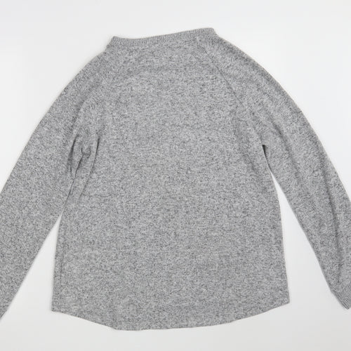 Primark Womens Grey Round Neck  Polyester Pullover Jumper Size 10   - Size 10-12