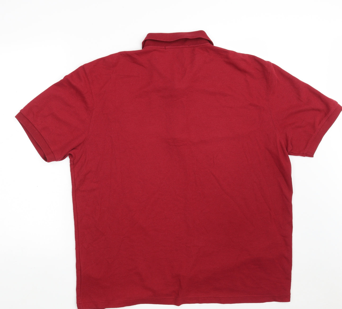 Leisurewear Mens Red  Polyester  Polo Size XL Collared Button
