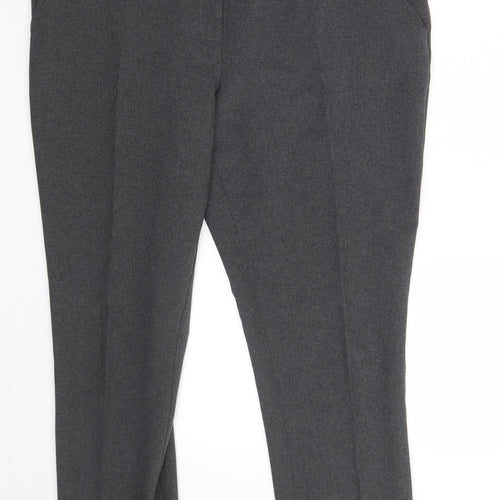 Atmosphere Womens Grey  Polyester Chino Trousers Size 16 L26 in Regular Zip