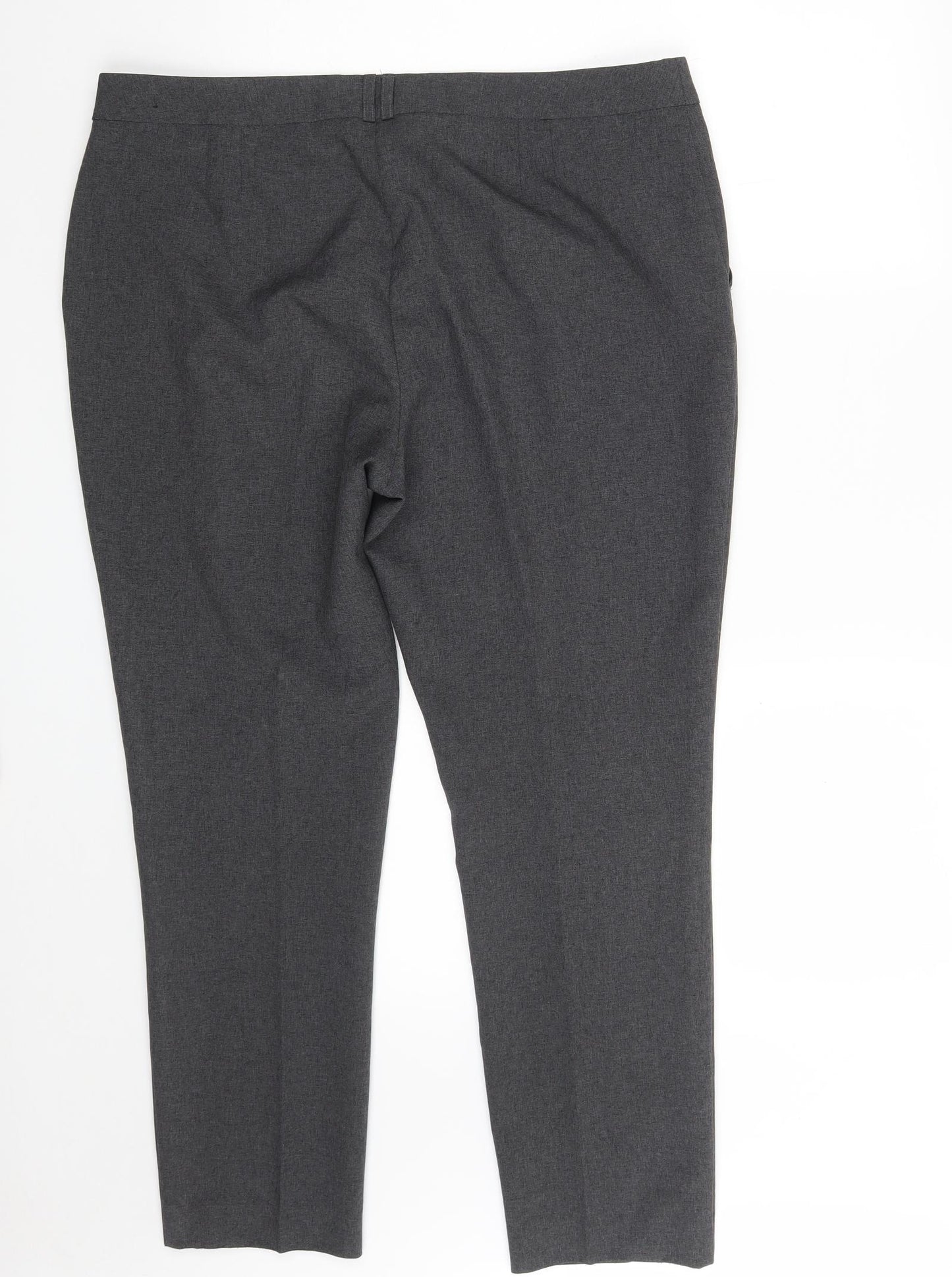Atmosphere Womens Grey  Polyester Chino Trousers Size 16 L26 in Regular Zip