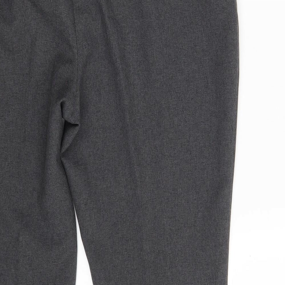 Atmosphere Womens Grey  Polyester Chino Trousers Size 16 L26 in Regular Zip