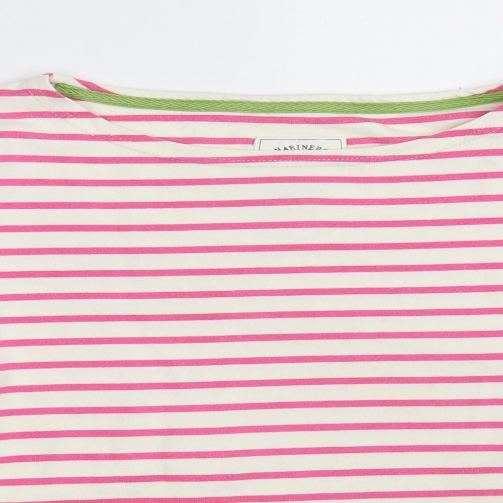 Joules Womens Pink Striped 100% Cotton Pullover Sweatshirt Size 14