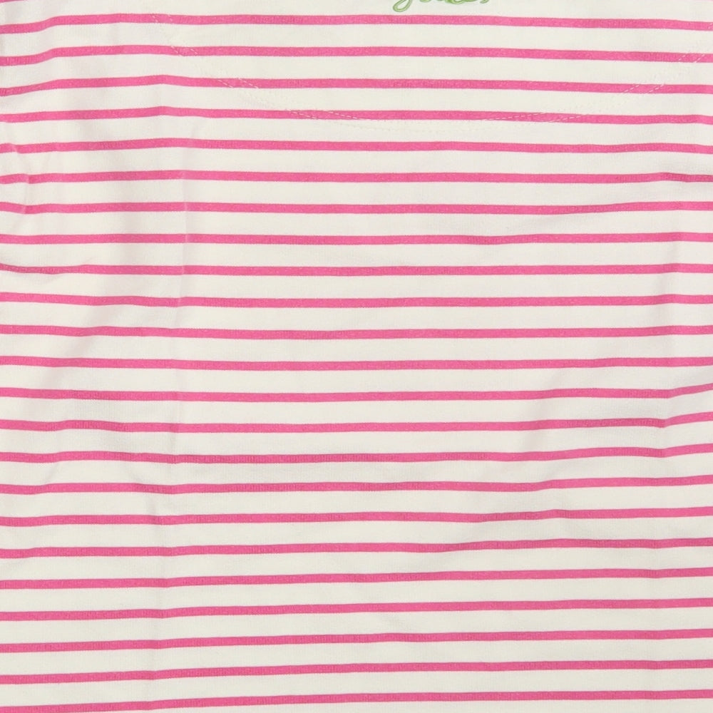 Joules Womens Pink Striped 100% Cotton Pullover Sweatshirt Size 14