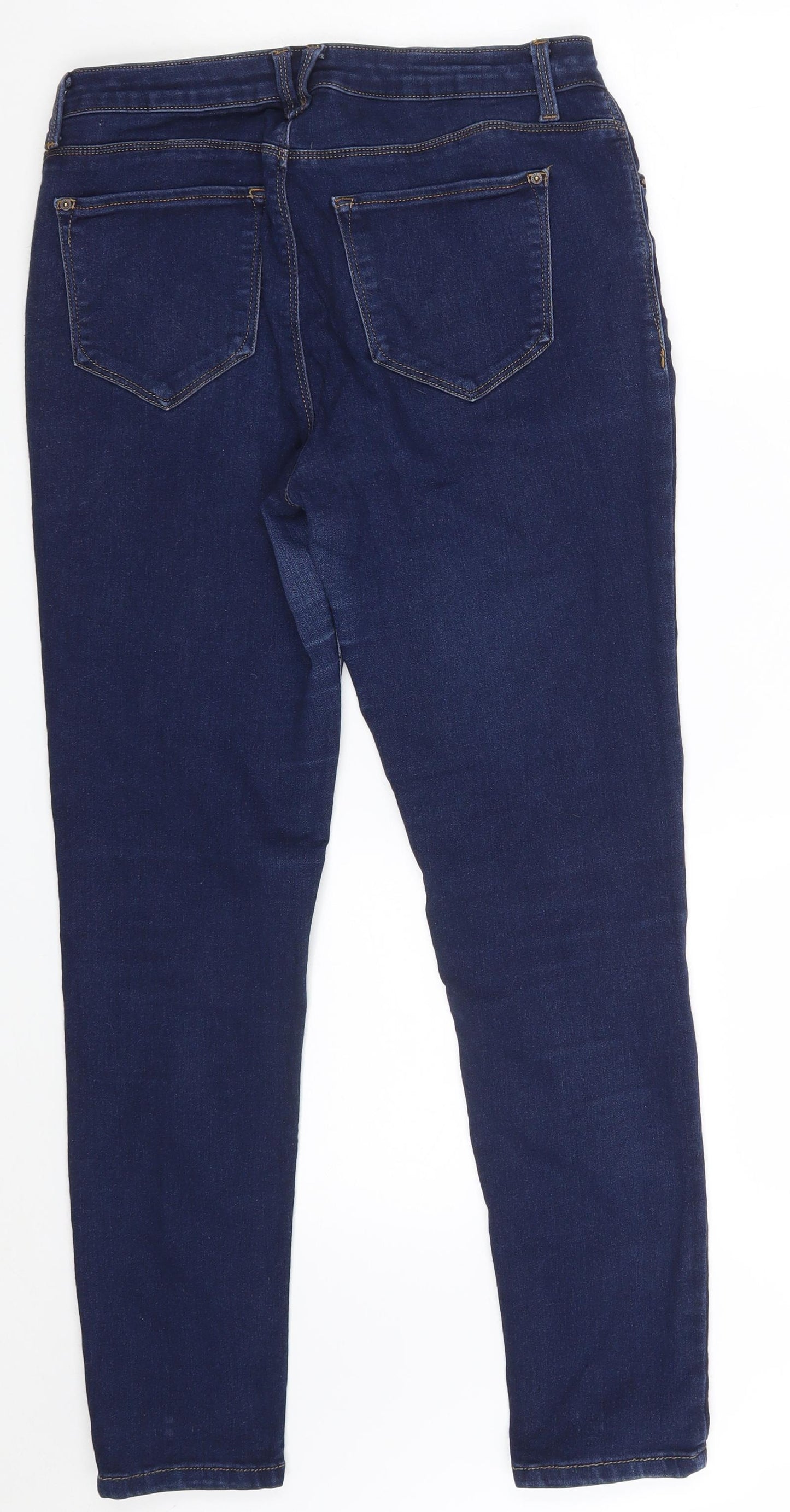 CURVE Appeal Womens Blue  Cotton Skinny Jeans Size 8 L28 in Slim Zip